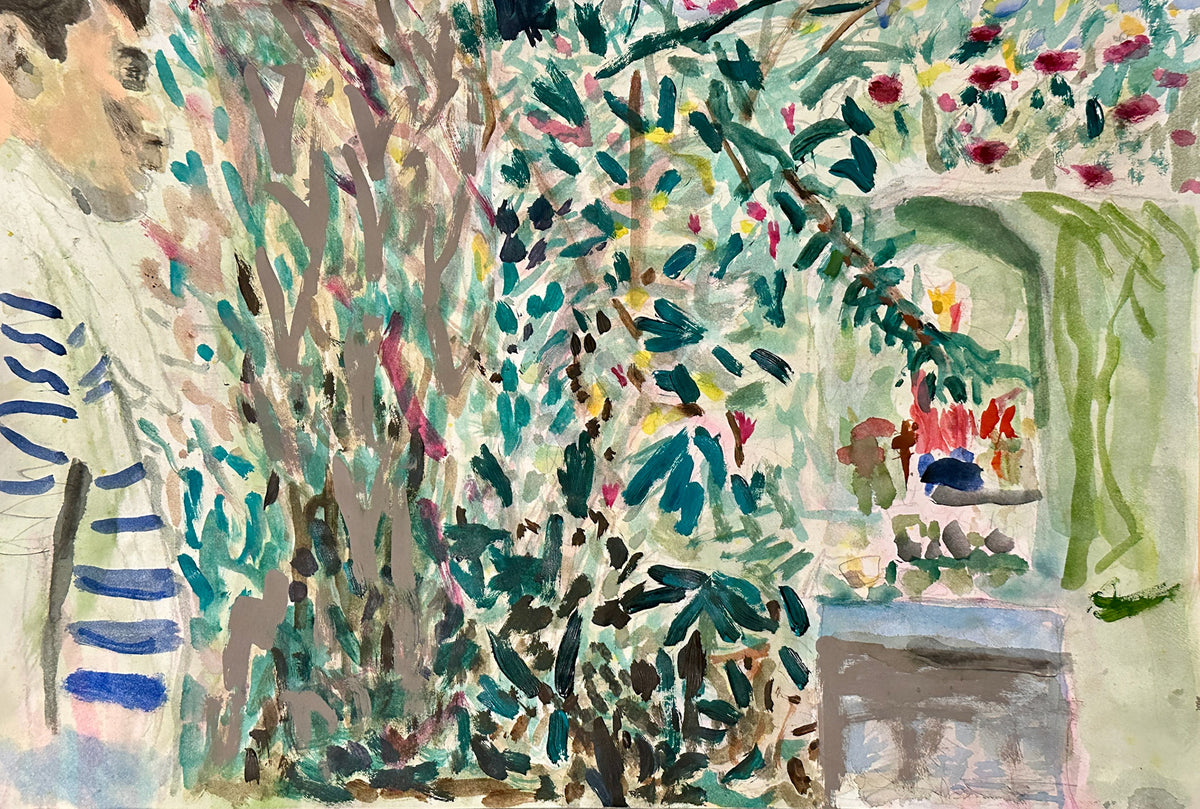 Emerald Documentary 5, 2025, mixed-media painting on paper by CALMA