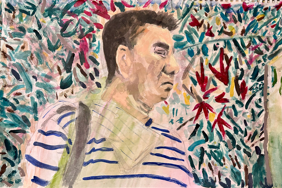 Emerald Documentary 8, 2025, mixed-media painting on paper by CALMA