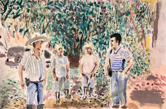 Emerald Documentary 3, 2025, mixed-media painting on paper by CALMA