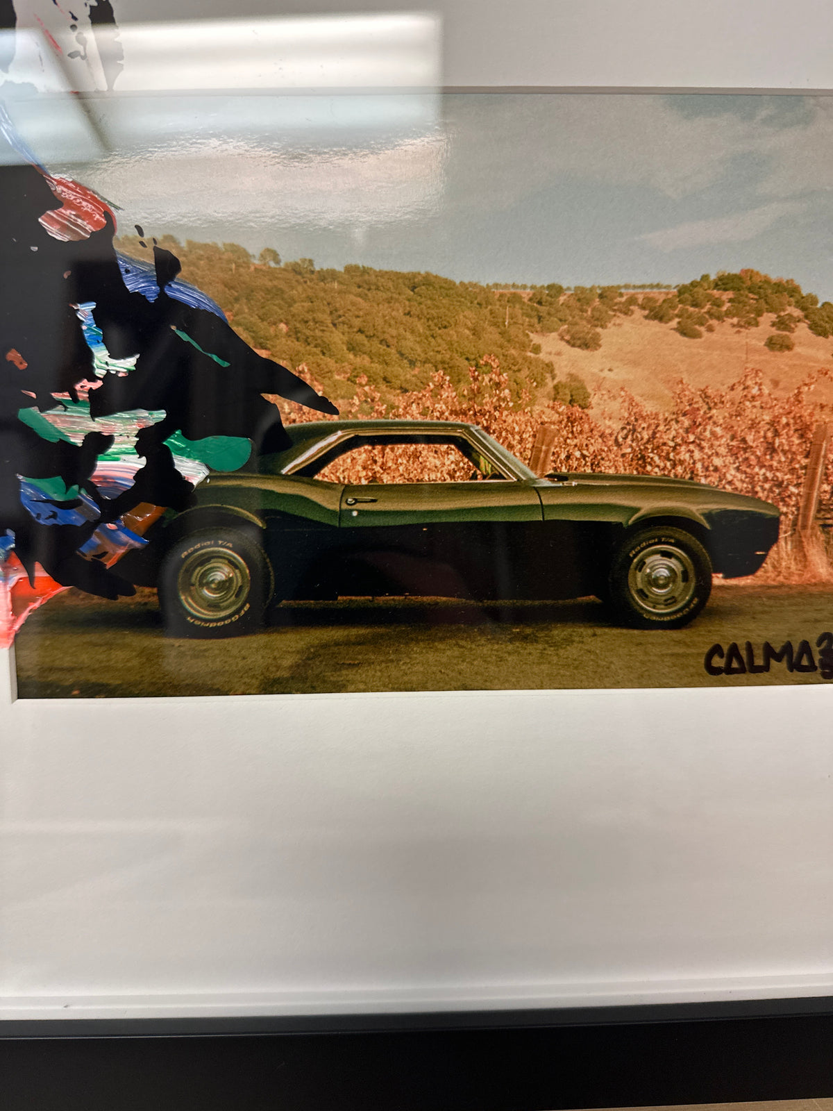 Camaro - Napa - Screaming Eagle Vineyards, mixed-media car photograph by CALMA