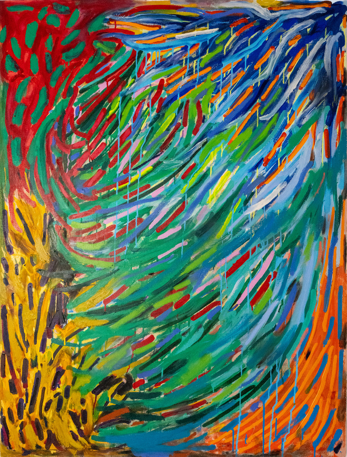 A Tempest and a Fury, 2026, mixed-media painting on canvas by CALMA