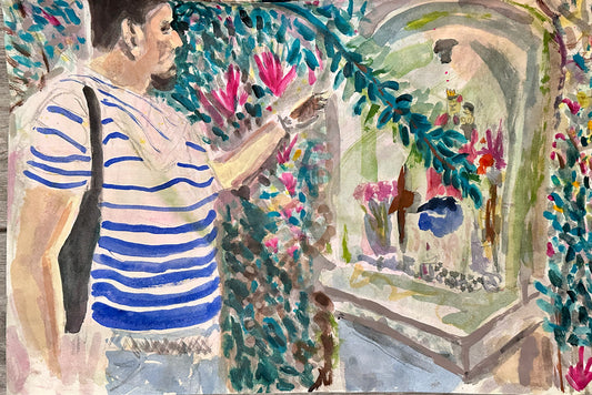 Emerald Documentary 6, 2025, mixed-media painting on paper by CALMA
